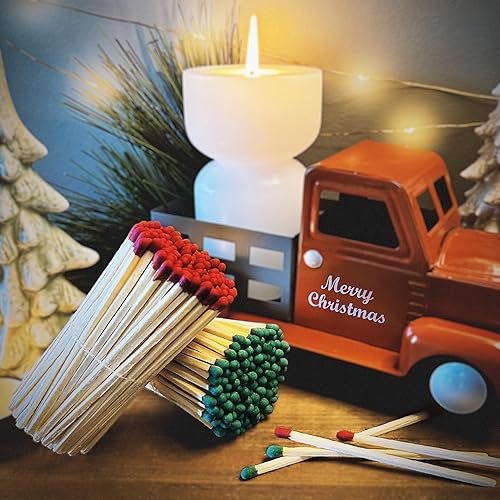 Miniatura 7 de Cerillas de arcoíris de 4 pulgadas + calcomanías de golpeador incluidas  300 coincidencias decorativas de seguridad vibrantes  Cerillas largas de