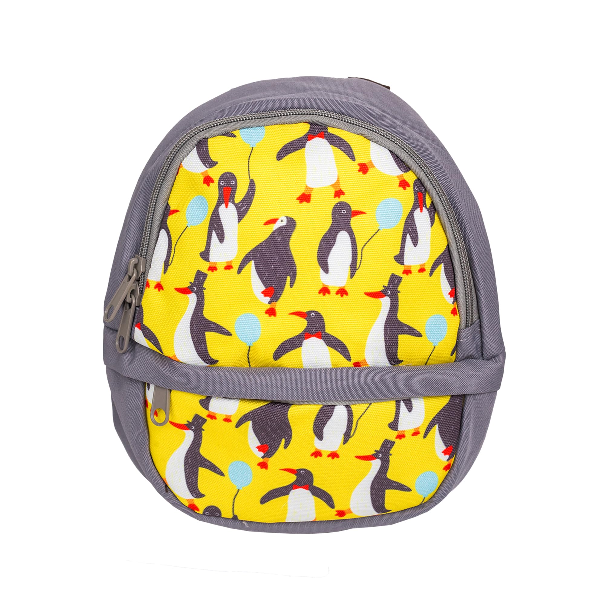 Emartbuy Penguin Grey Kids Cute Smart Backpack Rucksack School Travel Bag