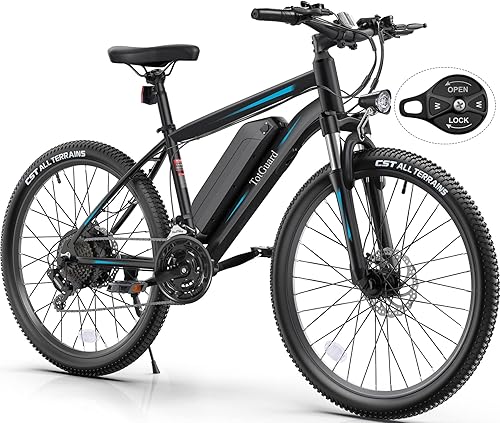 TotGuard Bicicleta eléctrica, bicicleta eléctrica de 27.5 pulgadas para adultos, 500 W, Ebike 21.6 MPH, bicicleta eléctrica de montaña eléctrica,