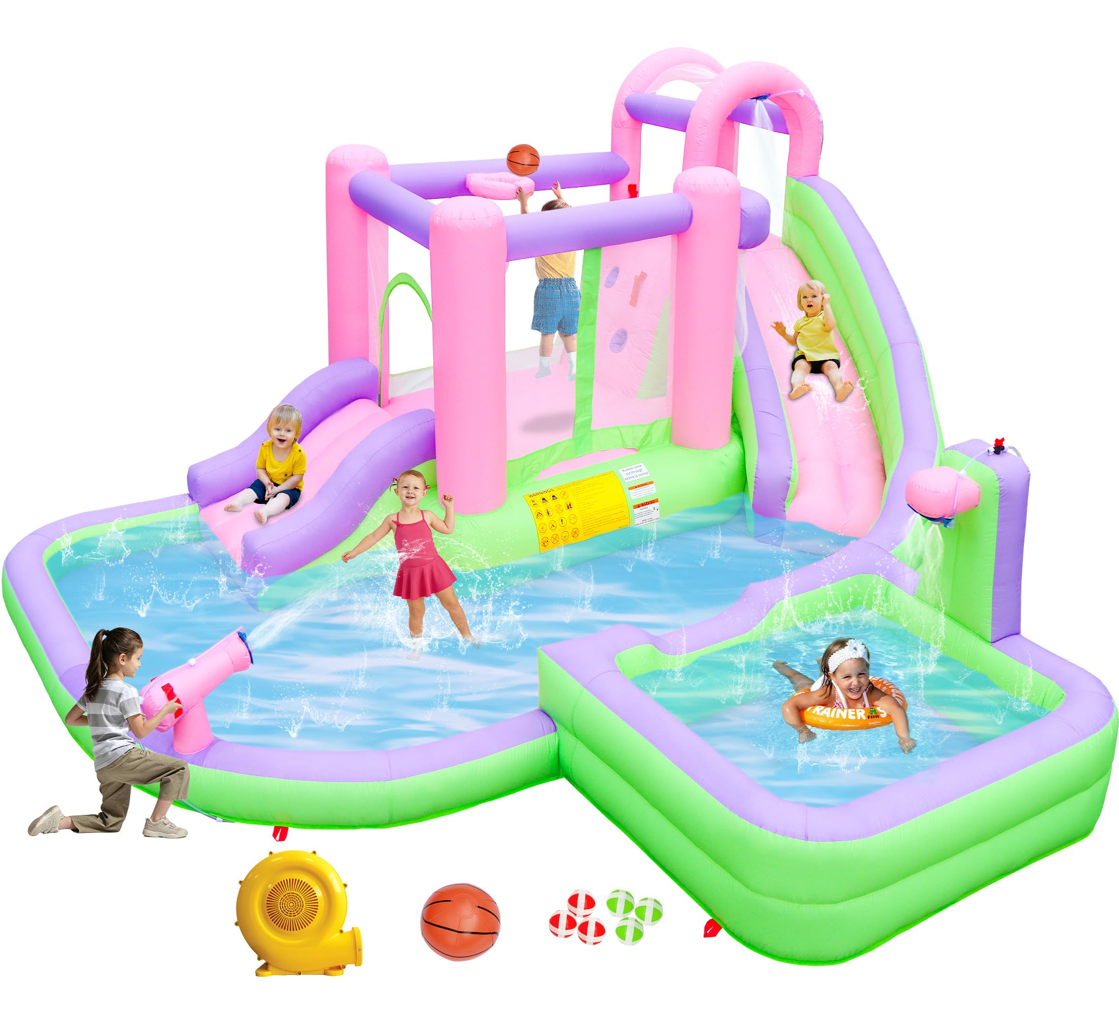 Photo 1 of ** missing blower motor**BounBounTime Inflatable Water Slide for Kids Aged 3-10, Water Bounce House