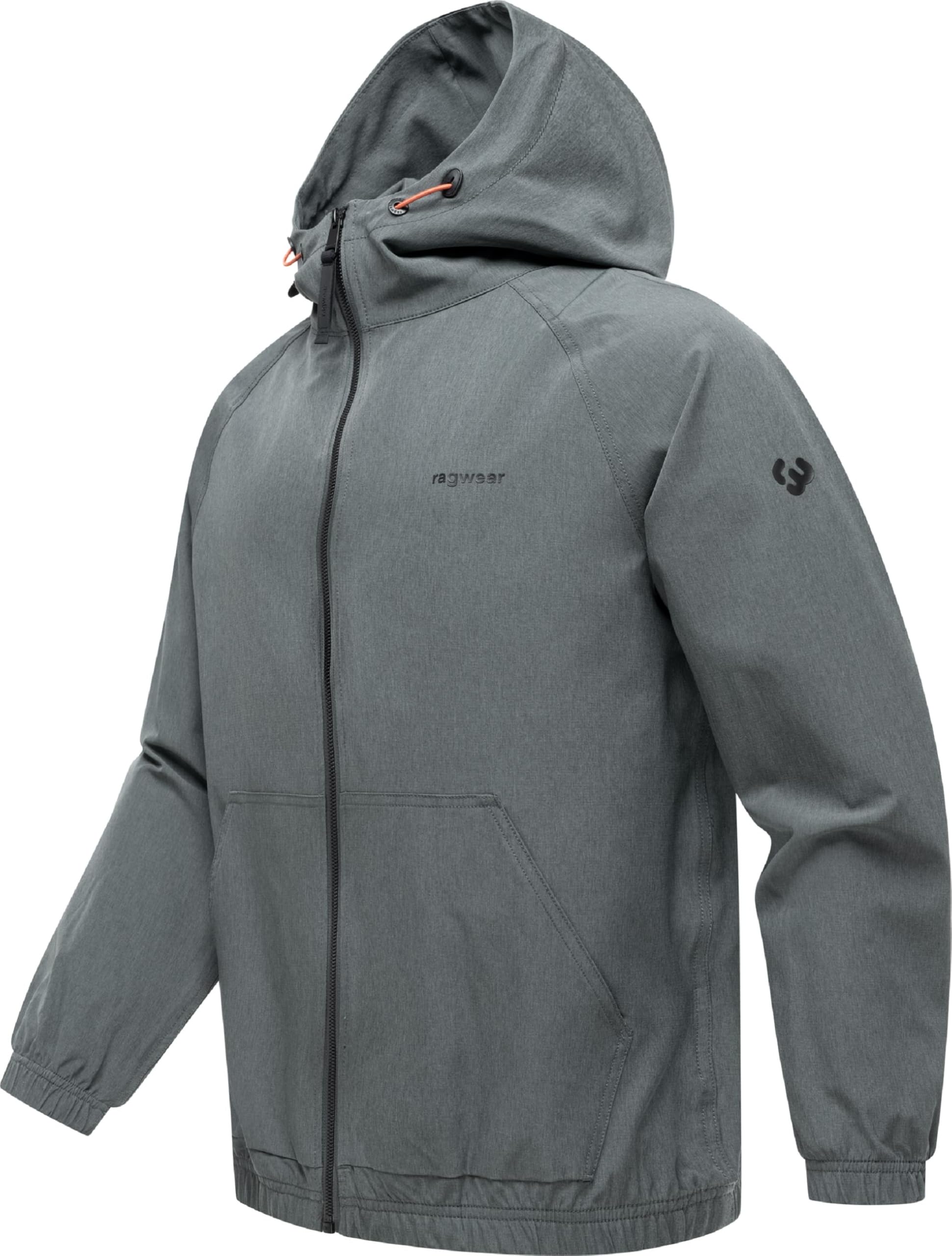 Ragwear Męska lekka kurtka przejściowa krótka kurtka z regulowanym kapturem Roog A Dark Grey rozm. XXL