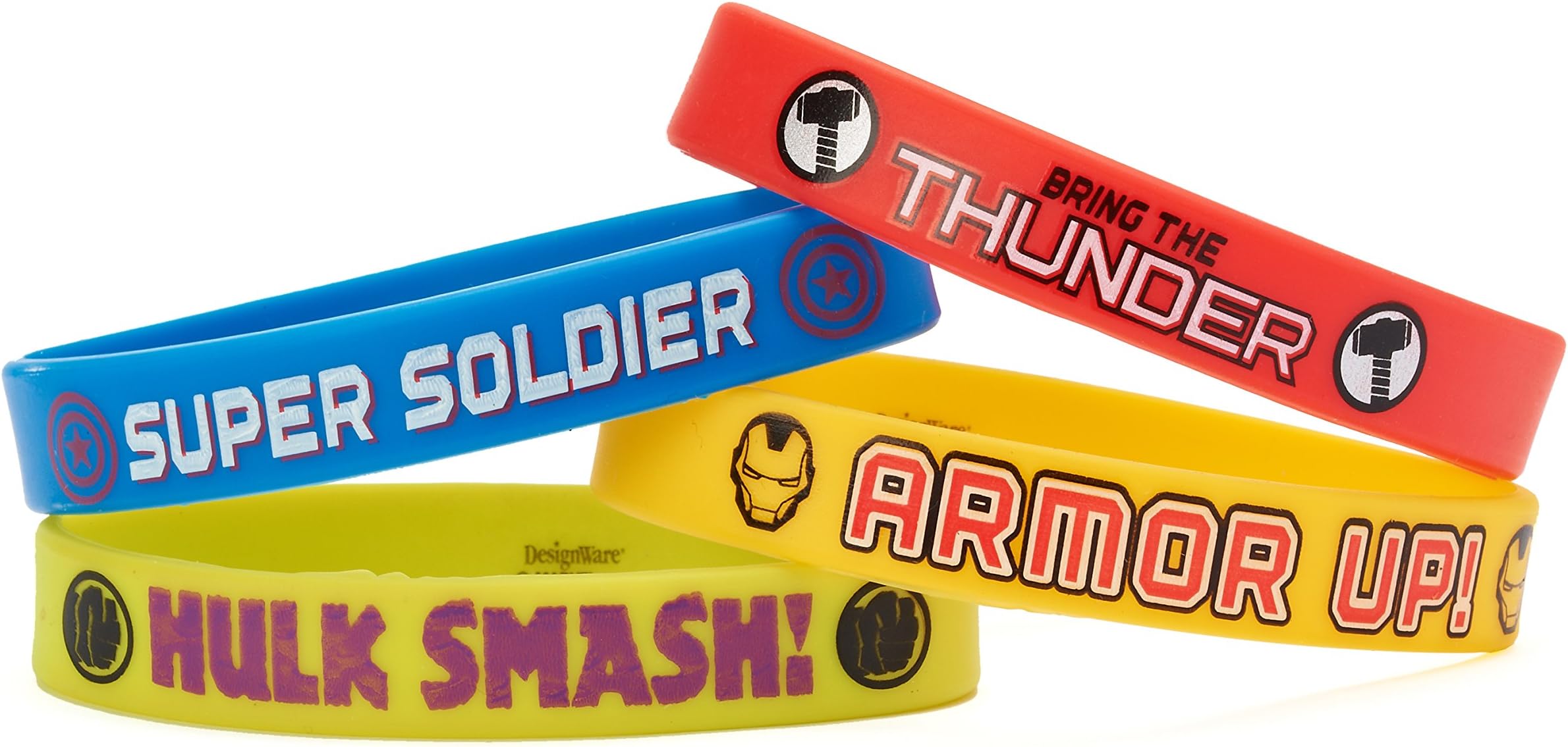Marvel 393314 Avengers Rubber Wristbands, Multi-Colour