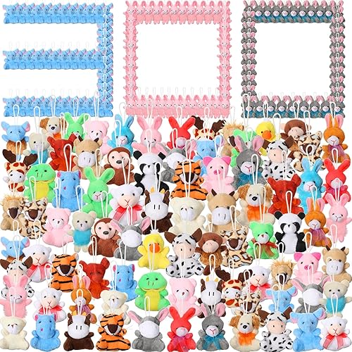 Sasylvia 300 piezas de mini juguetes de peluche a granel llavero decoración de 2.4 pulgadas pequeños juguetes de animales pequeños juguetes de