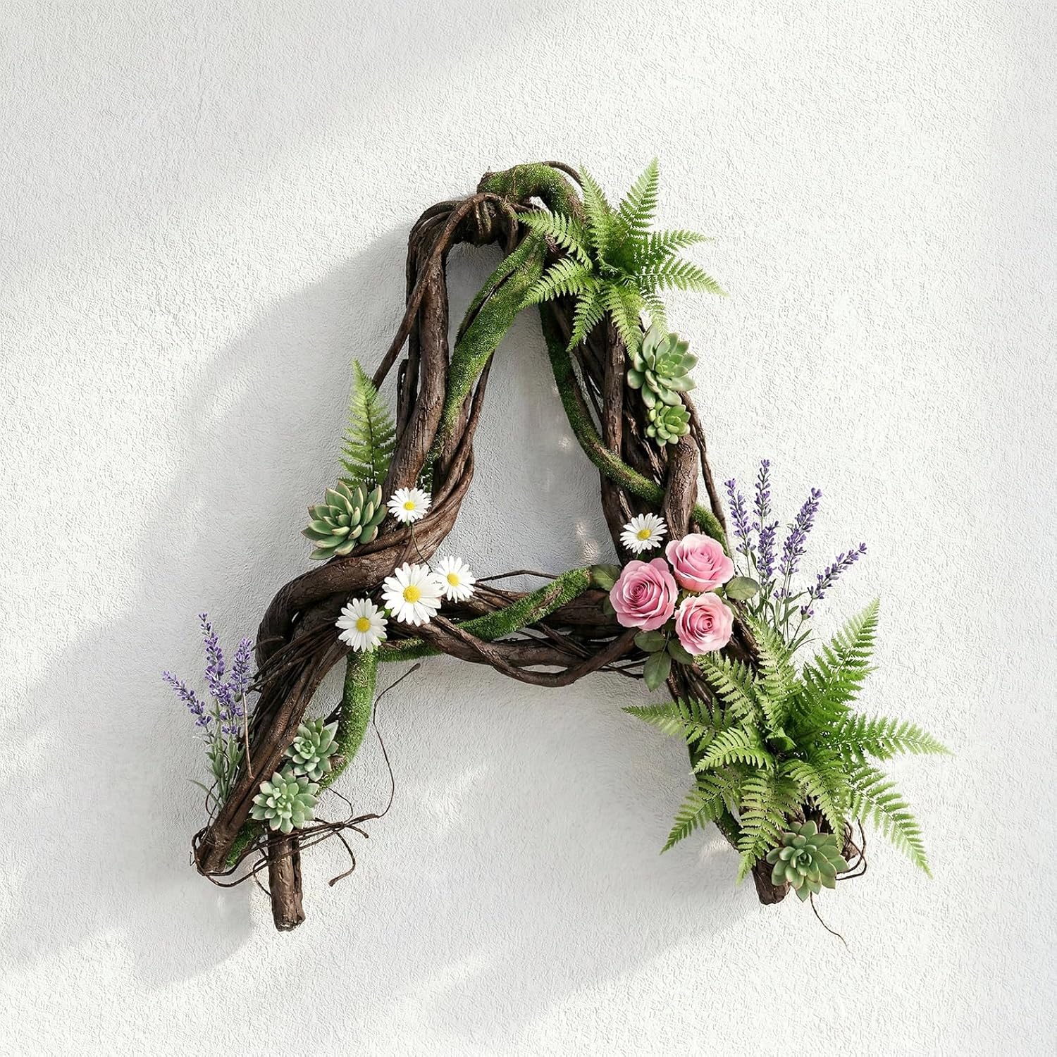 Suncalla 5 Pcs Artificial Bendable Tree Branches for Decoration 30in Fake Trunk Garland Twigs Leaves Cherry Blossom Grape Vines for Wall Hanging Front Door Reptile Habitat Decoration(Original Style)