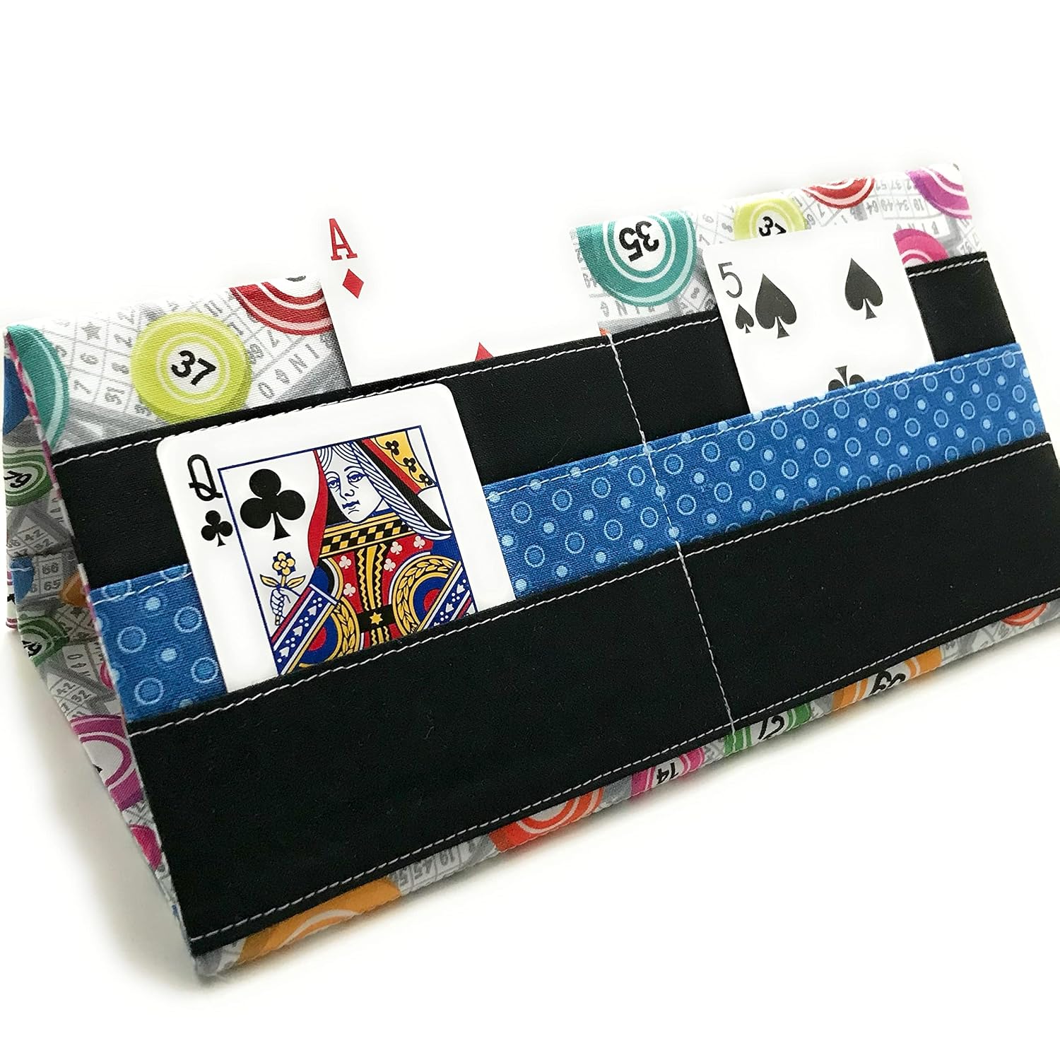 Bingo Cards and Balls Print Folding Bingo Tab Holder