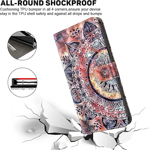 Miniatura 6 de Funda para Samsung Galaxy S23 Ultra, cartera con tapa y tapa linda 3D de dibujos animados pintada de piel sintética para niñas y mujeres, ranuras