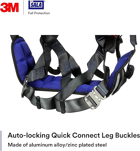 Miniatura 5 de 3M DBI-SALA ExoFit X300 X-Style - Arnés de seguridad para escalada en torre con eslinga de asiento rígido, acolchado de espalda y cadera, hebillas