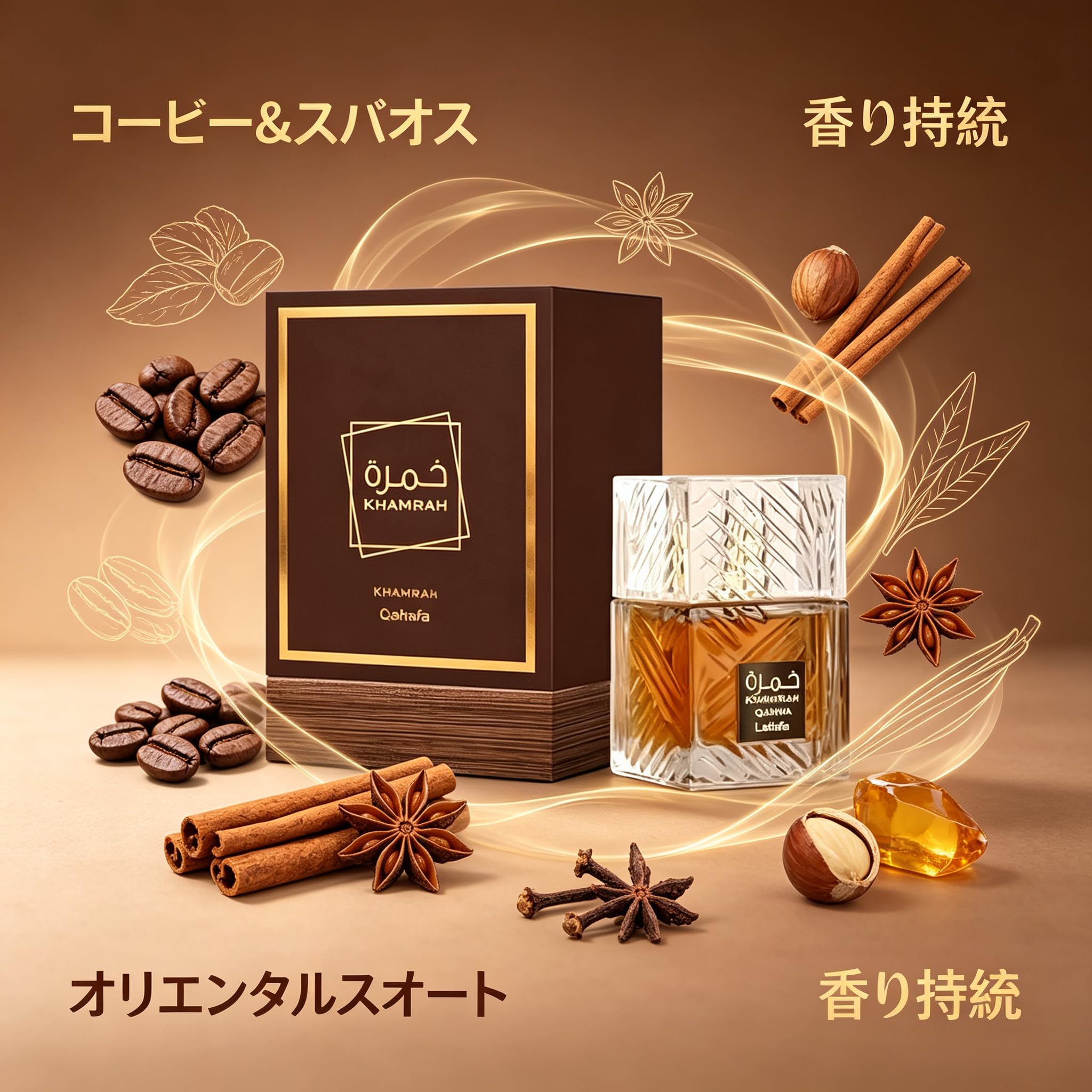 Amazon.co.jp: 中東アラビアの香水 Lattafa KHAMRAH 香りが長持ちする