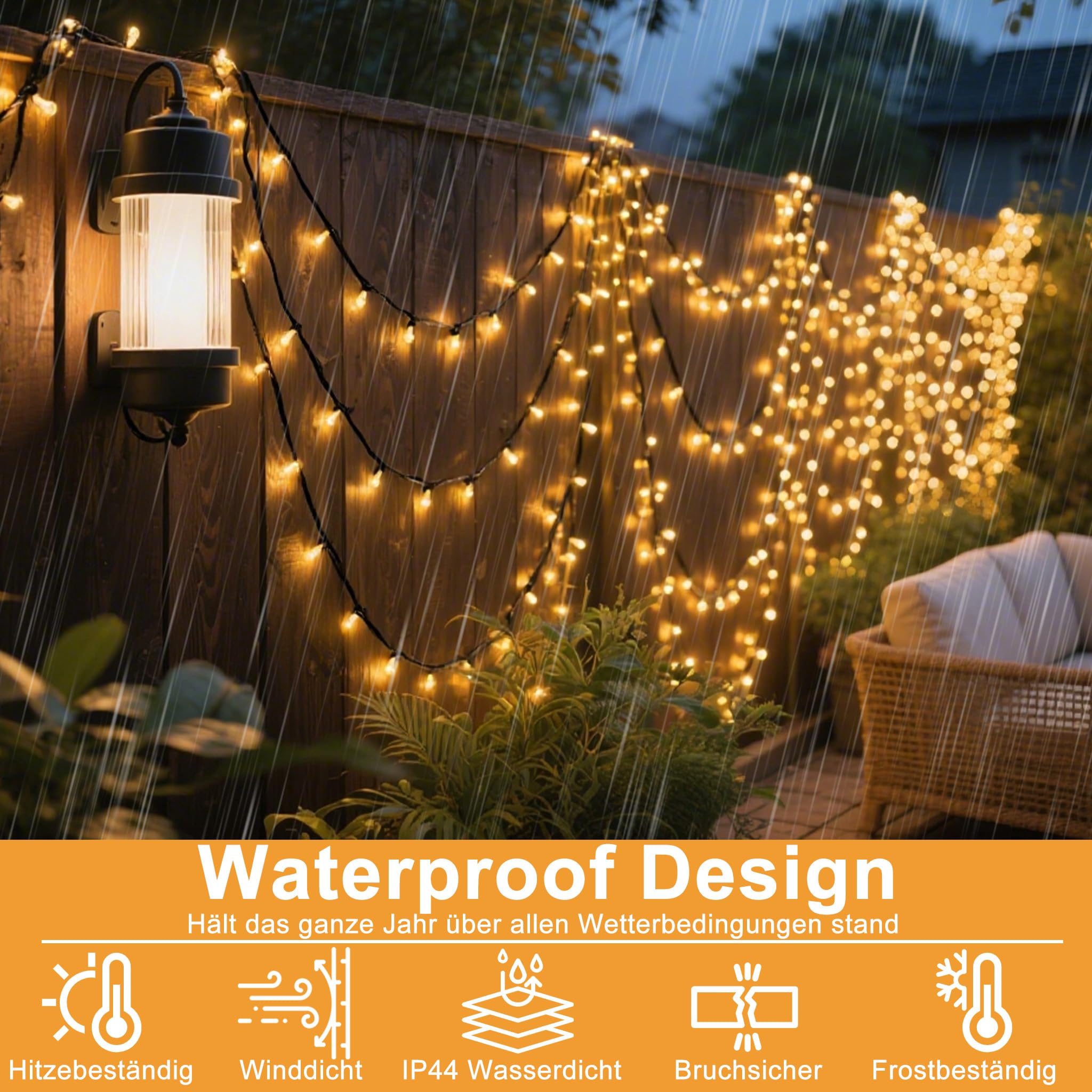 YRHome Solar LED Lichterkette 100m 1000LED Warmweiß Außen mit Fernbedienung, 13 Modi, Timer & Speicherfunktion, IP44 Wasserdicht, Solar Weihnachtsbeleuchtung für Garten, Hochzeit, Weihnachten