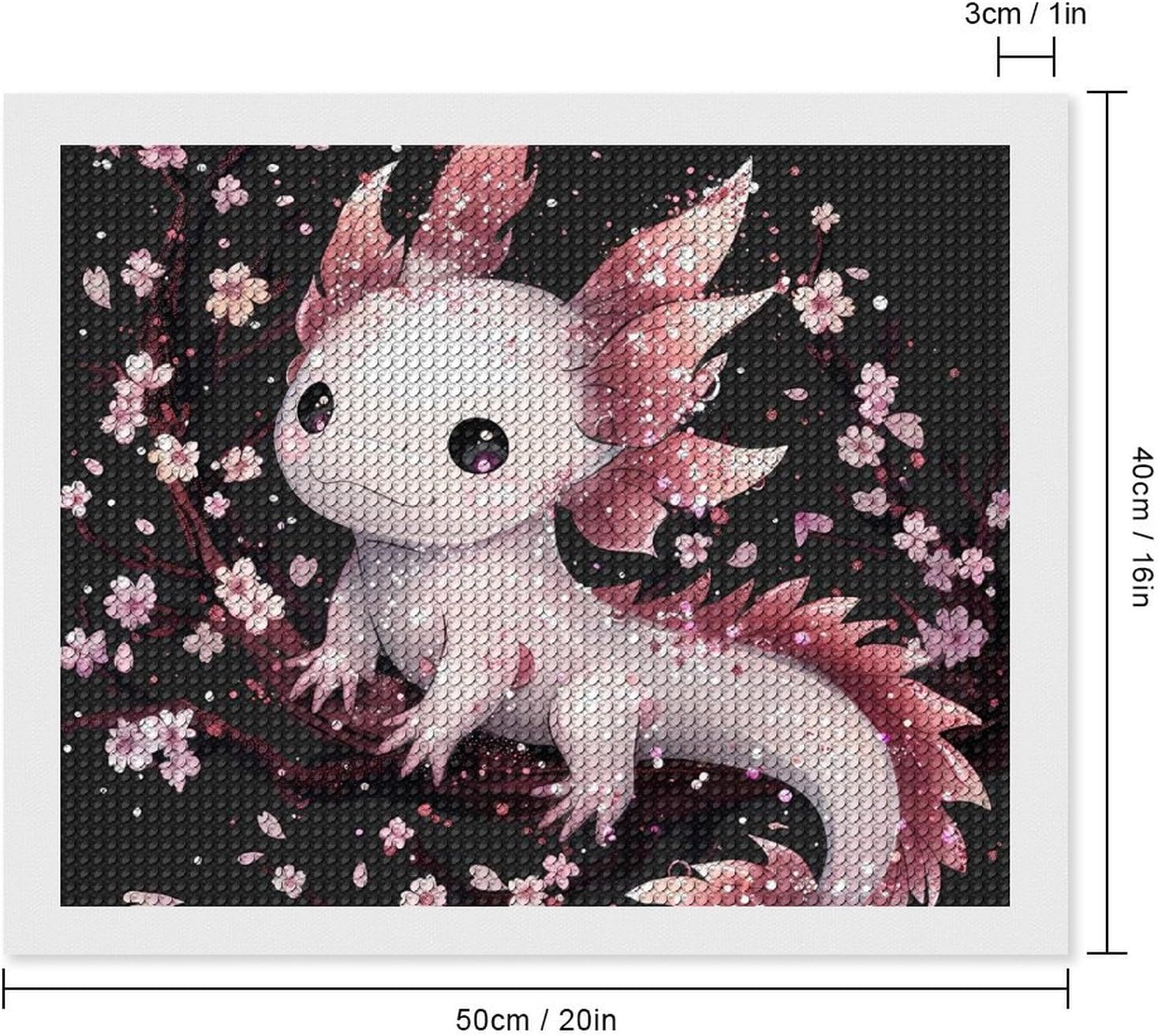 NestAura Axolotls DIY Diamond Paintings by Number Kits for Adult and Child, 16""x20"" Inches Round Resin Full Drill Diamond Kits Crystal Art Rhinestones Kits Axolotls-4