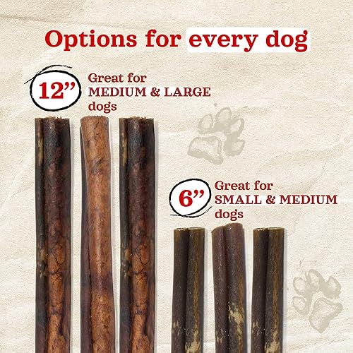 Miniatura 6 de Natural Farm Palitos de colágeno con sabor a mantequilla de maní para perros (12 pulgadas, paquete de 5), palitos de colágeno de carne de res de