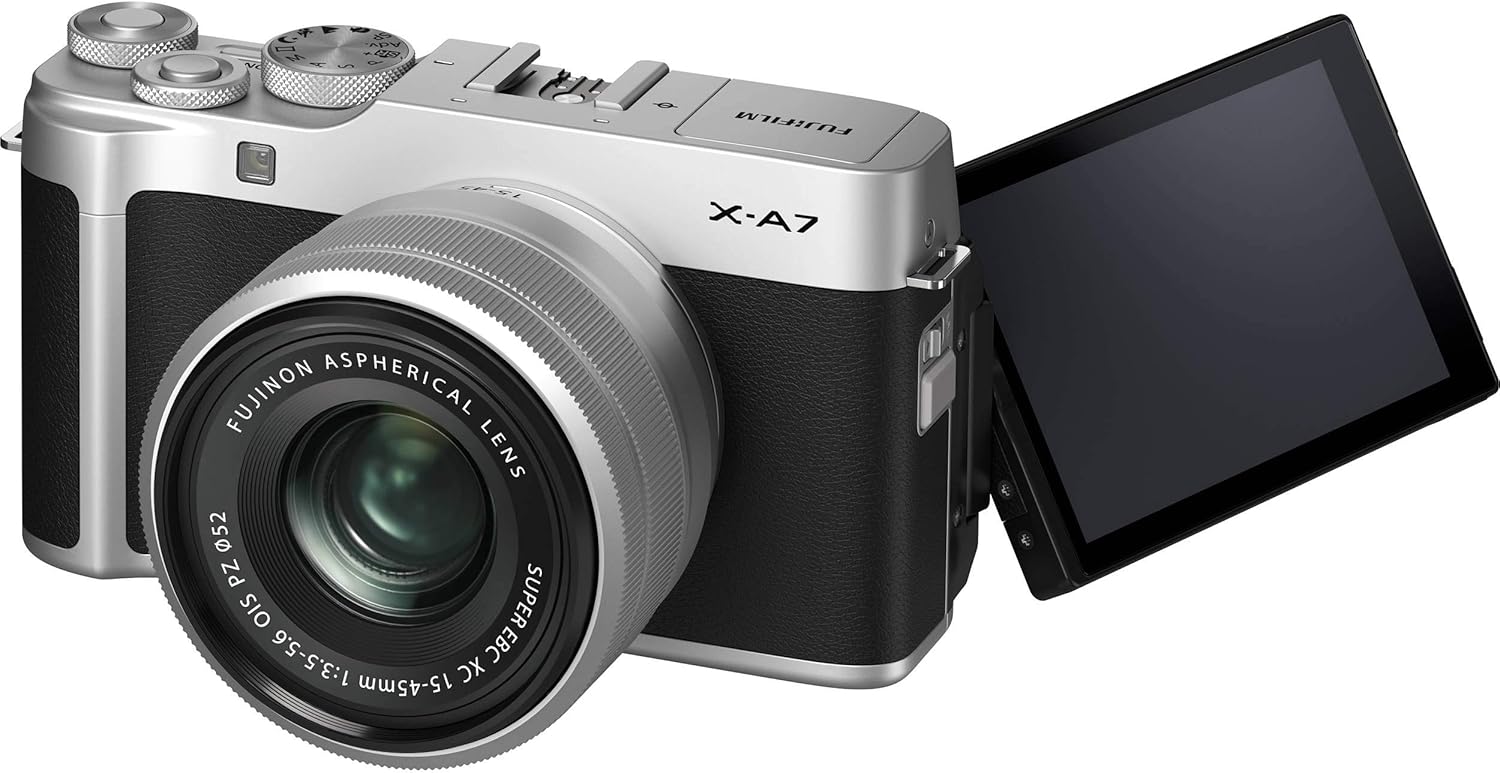Fujifilm X-A7 with articulating screen extended