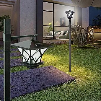 MORESEC 51'' Outdoor Solar Lamp Post Light, Solar Lamp Post LED Lights Waterproof, Garden Fence Outdoor Vintage Lamp Light for Patio, Garden, Backyard, Front/Back Door, Cooled Light, Replaceable Bulb