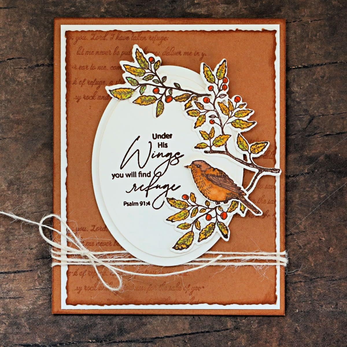 Clear Stamps - God Will Take Care of You Bird Song and Branch 4x6 Inch Sheet - 10 Pieces
