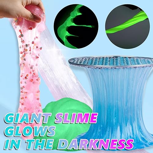 Miniatura 5 de Kit de slime definitivo para niñas de 10 a 12 años para niños, paquete de limo para hacer slime grande y suave, juguetes de regalo para niños, kit