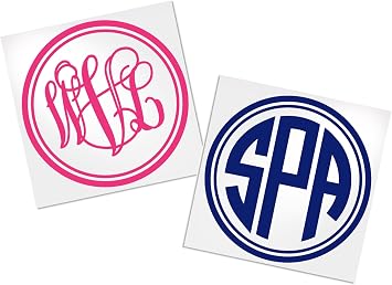 Yeti Monogram Decal Intials, Your Choice of Color & Style | Decals by ADavis