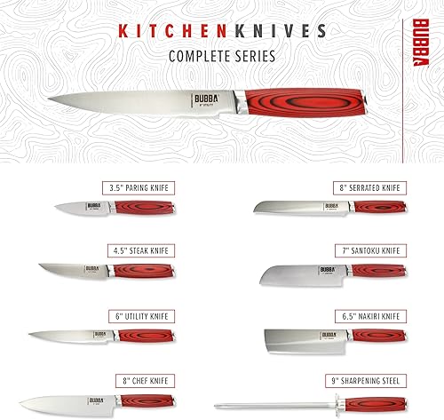 Miniatura 8 de BUBBA Cuchillo utilitario Kitchen Series de 6 pulgadas perfecto para picar y cortar verduras pequeñas, carnes y hierbas.