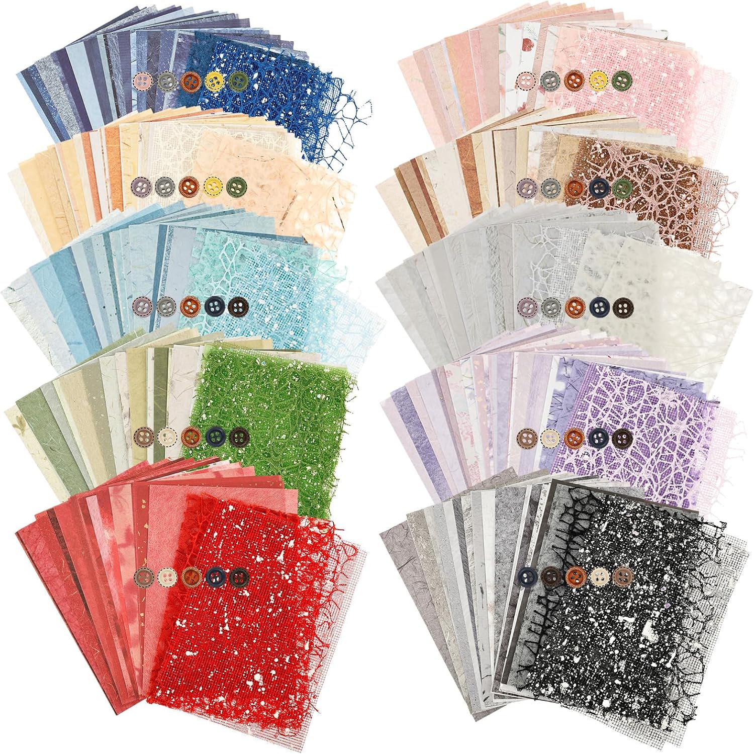 Vintage Scrapbook Paper Kit with 160 Sheet Floral Scrapbooking Paper 160 Journaling Stickers 80 Note and 3 Dot Adhesive for DIY Scrapbooks Journal Photo Album Crafts (260)