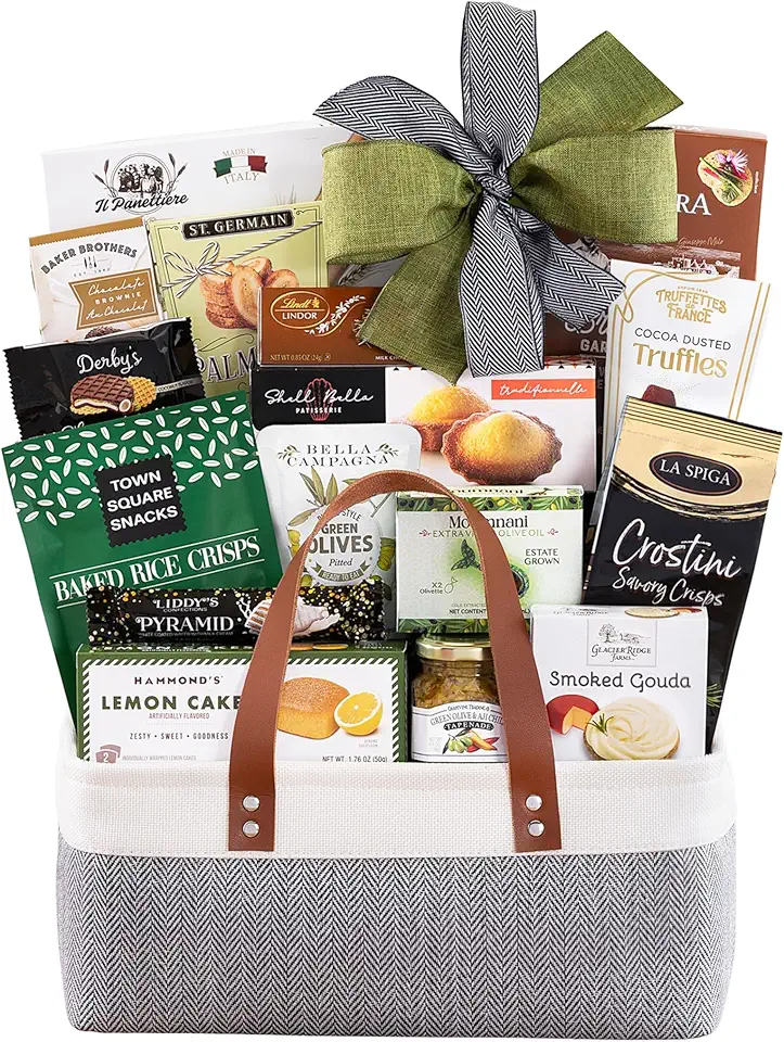 Wine Country Gift Baskets The Connoisseur Gourmet Gift Basket Food Gift Basket for Families College Students Appreciation Thank You Congratulations Get Well Soon Care Package