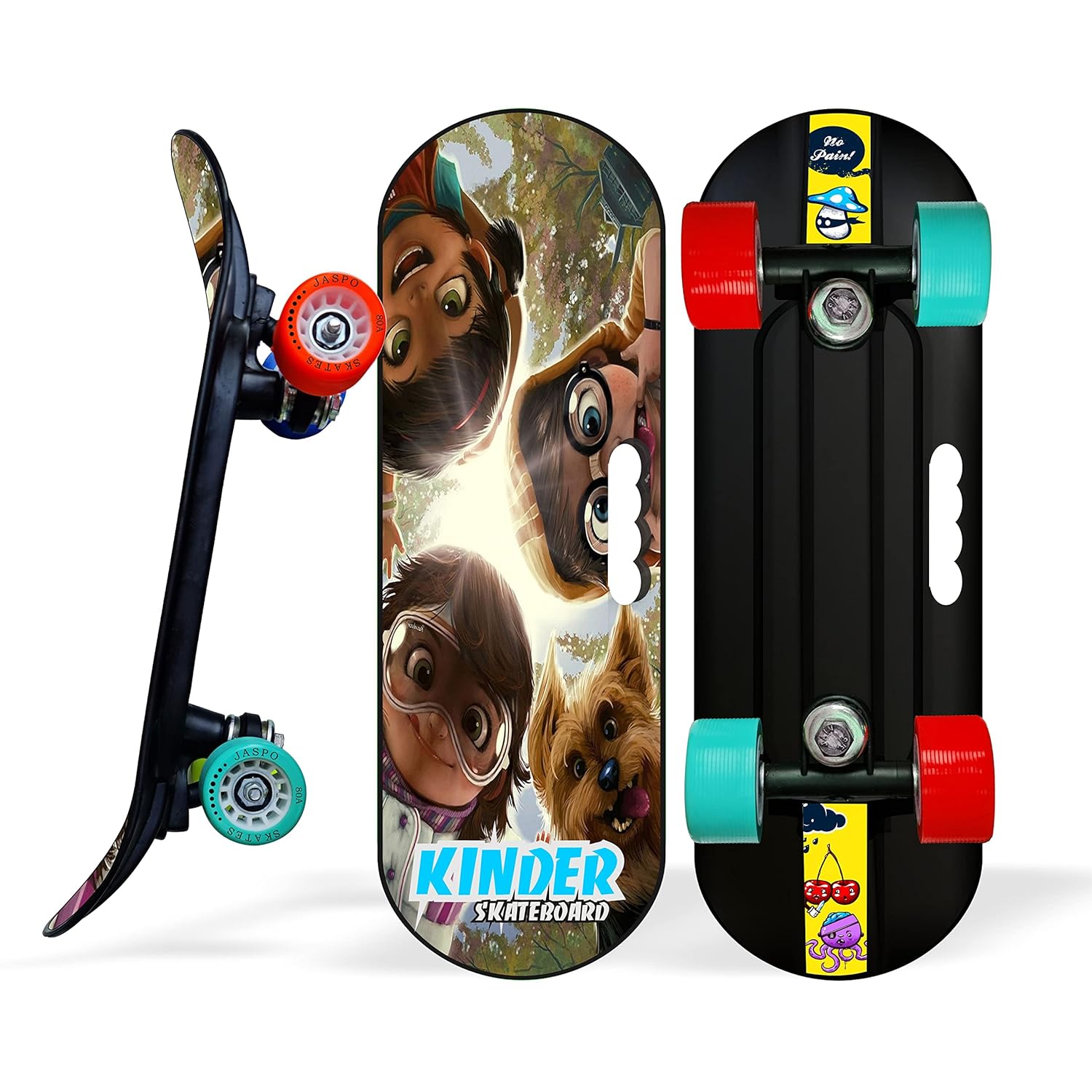 jaspo Fiber Kinder 18"X6" Junior Skateboard For Kids Upto 7 Years Age