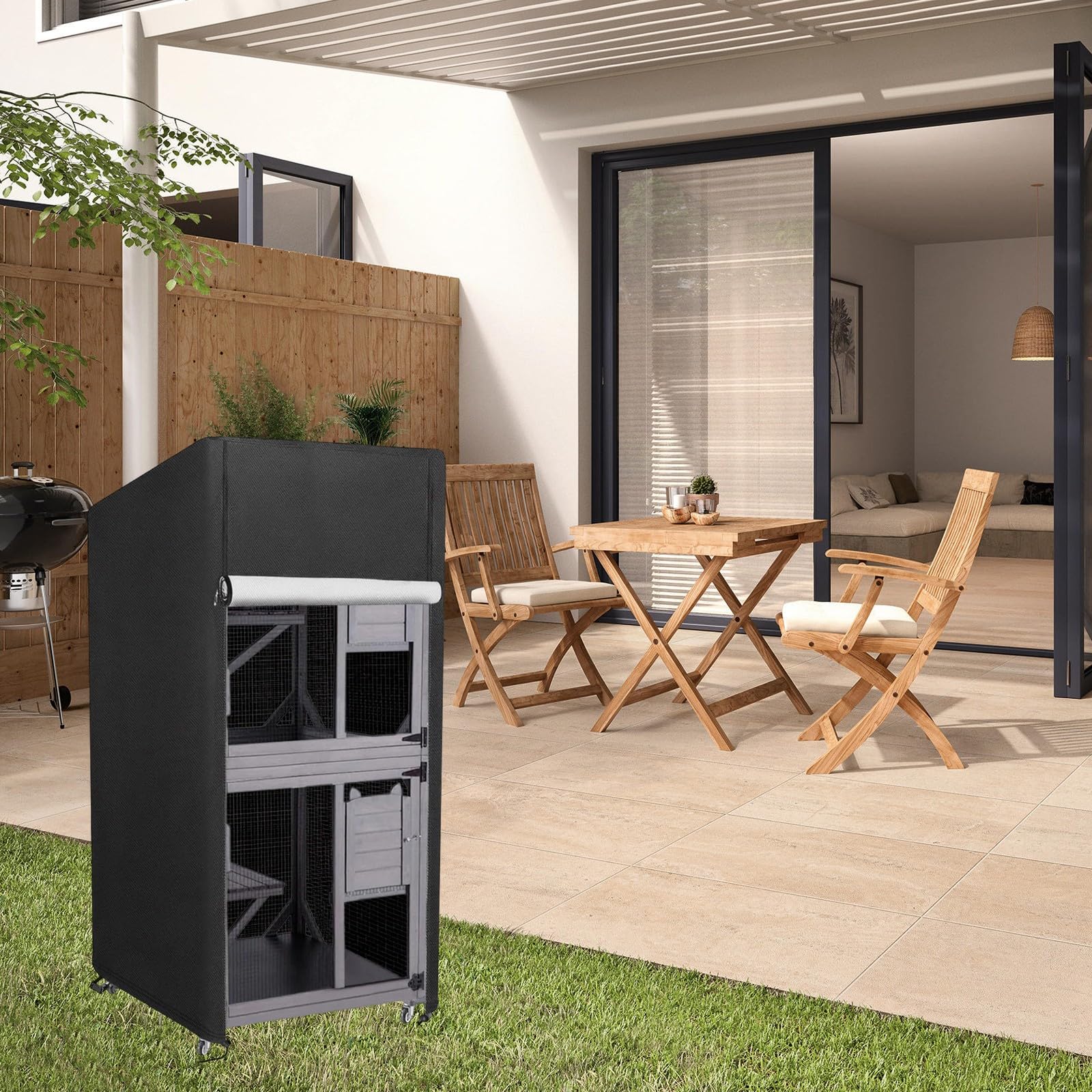 Housse de protection pour cage à chats en tissu Oxford haute densité pour une durabilité durable et une résistance à l'eau
