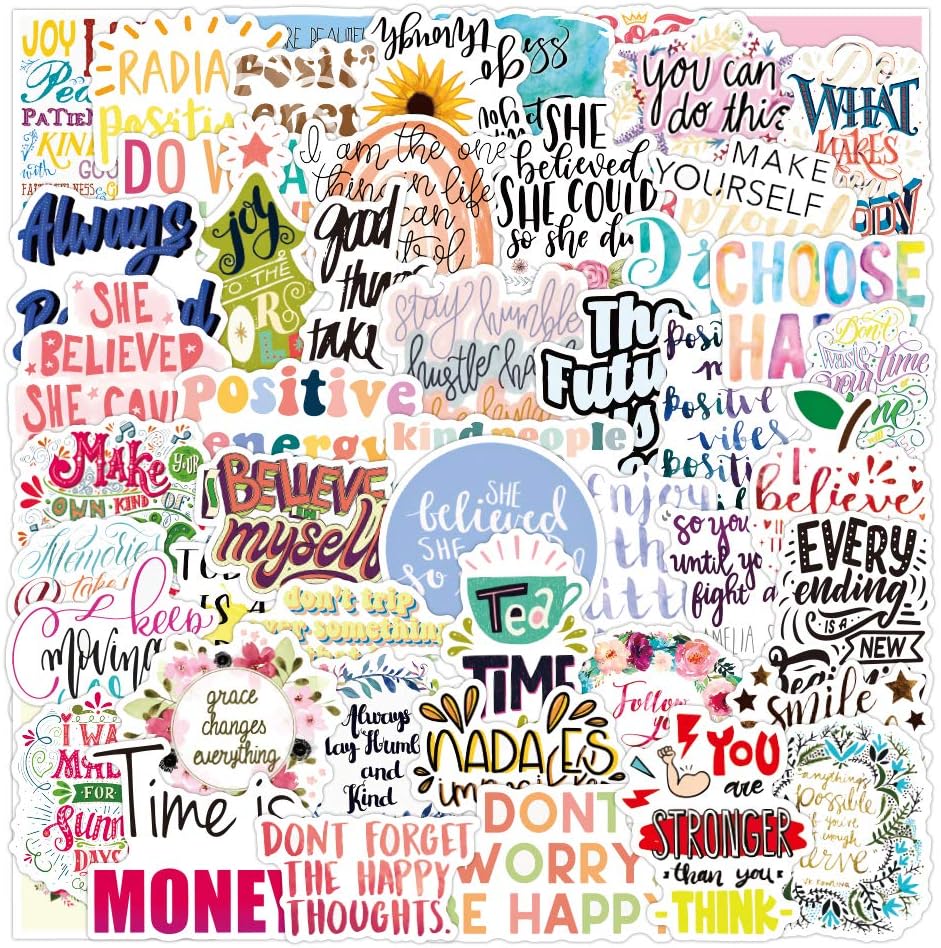 50 Pcs Inspirational Stickers Reward Motivational Decals for Teens Students Teachers