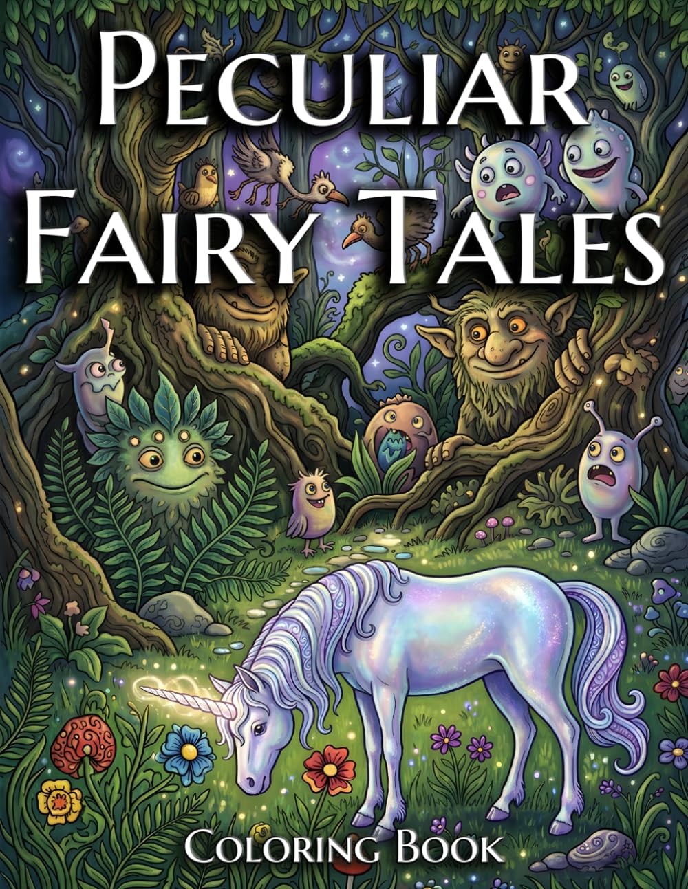Peculiar Fairy Tales Coloring Book: Whimsical Coloring Book of Forest Fairies, Strange Magic, Misfit Monsters, and Other Inhabitants of the Magical ... (Magical Creatures of the Enchanted Forest)