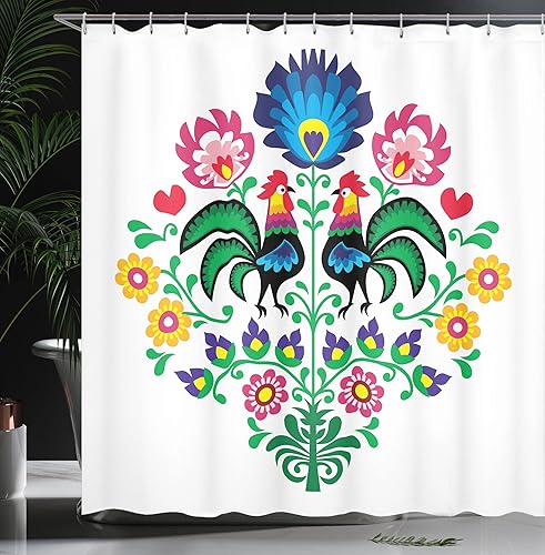 Miniatura 7 de Ambesonne Colección de decoración para el hogar Juegos de cortinas para regadera con ganchos