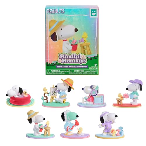 HAPPY HAUL Peanuts Mindful Mondays Collectible Figures, Surprise Collectible Toy Figure in Blind Box with Snoopy and Woodstock, 2.75 Inches Tall, Short-Run Drop, Ages 8 and up