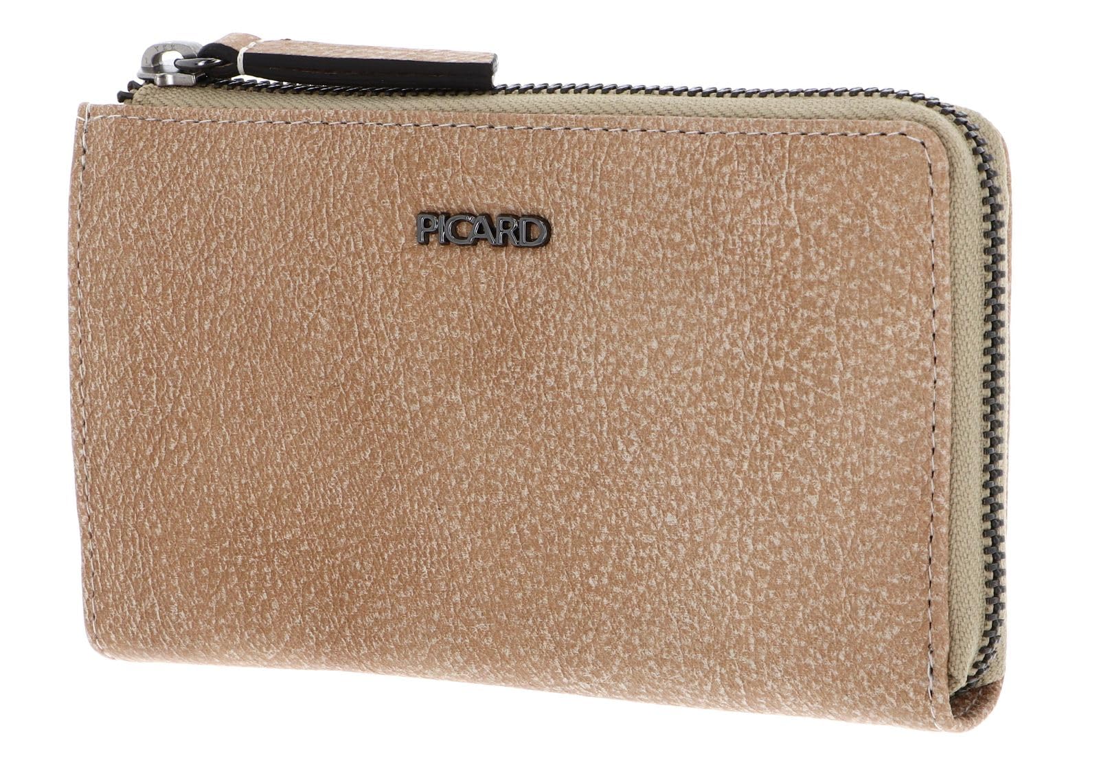 Porte-monnaie Picard Cuir Lesotho 1 Zip beige format compact - 5