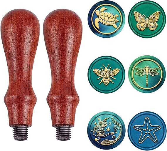 CRASPIRE Wax Seal Stamp Set Animal Ocean Insect Theme 6PCS - View #14