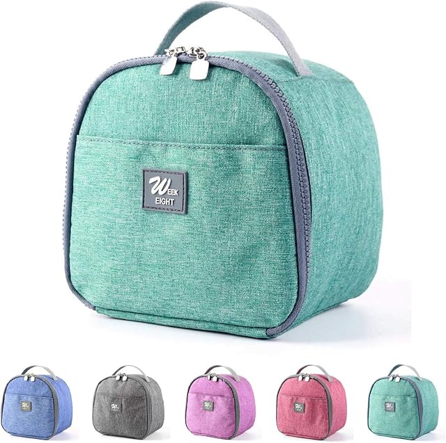 KEAIDUO Small Lunch Bag Insulated Thermal Lunch Box for Women Men Kids Leak-Proof Waterproof Lunch Cooler Tote Bags for School Work Picnic Camping Green
