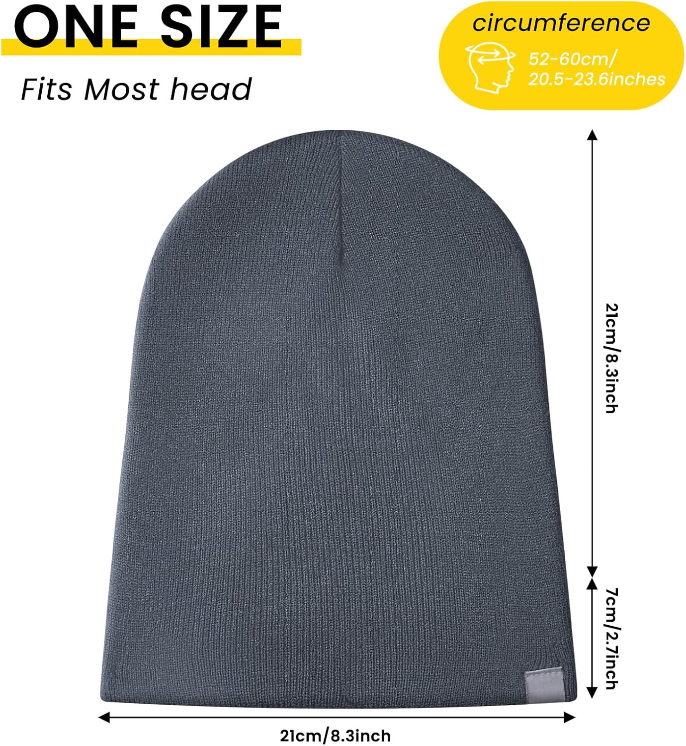 WANDER Beanie Hat for Men Women Winter Soft Hat Cuffed Beanie Warm Stretchy Knitted Skull Cap - Image 4