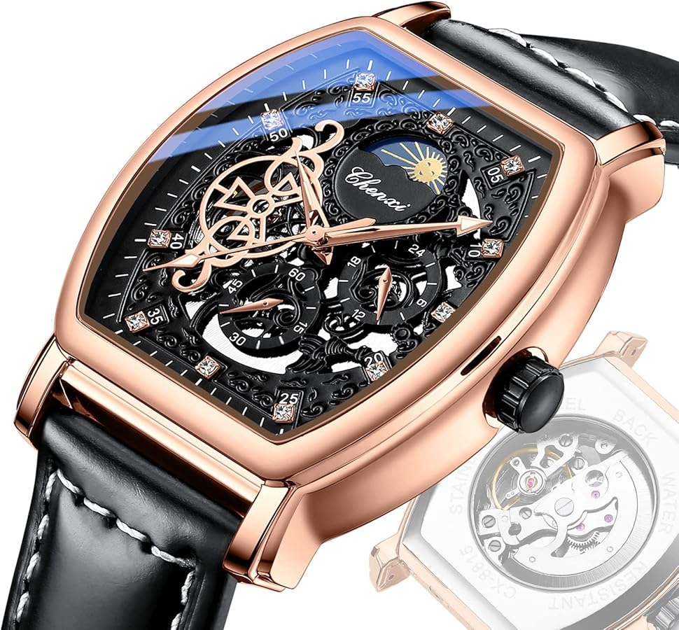 Orologi automatici PINDU per uomo, orologio quadrato Italia