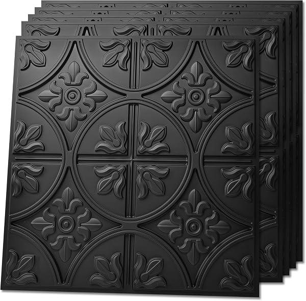 Art3d 12 Pack PVC Ceiling Tiles 24x24 Inches Waterproof Drop Ceiling Tiles