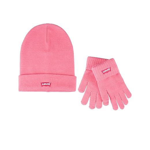 Levi's womens Cuffed Knit Beanie and Glove Set