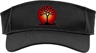 Minimalist Vintage Camping Outdoor Joshua Tree National Park Sport Sun Visor, Youth, One Size, Black