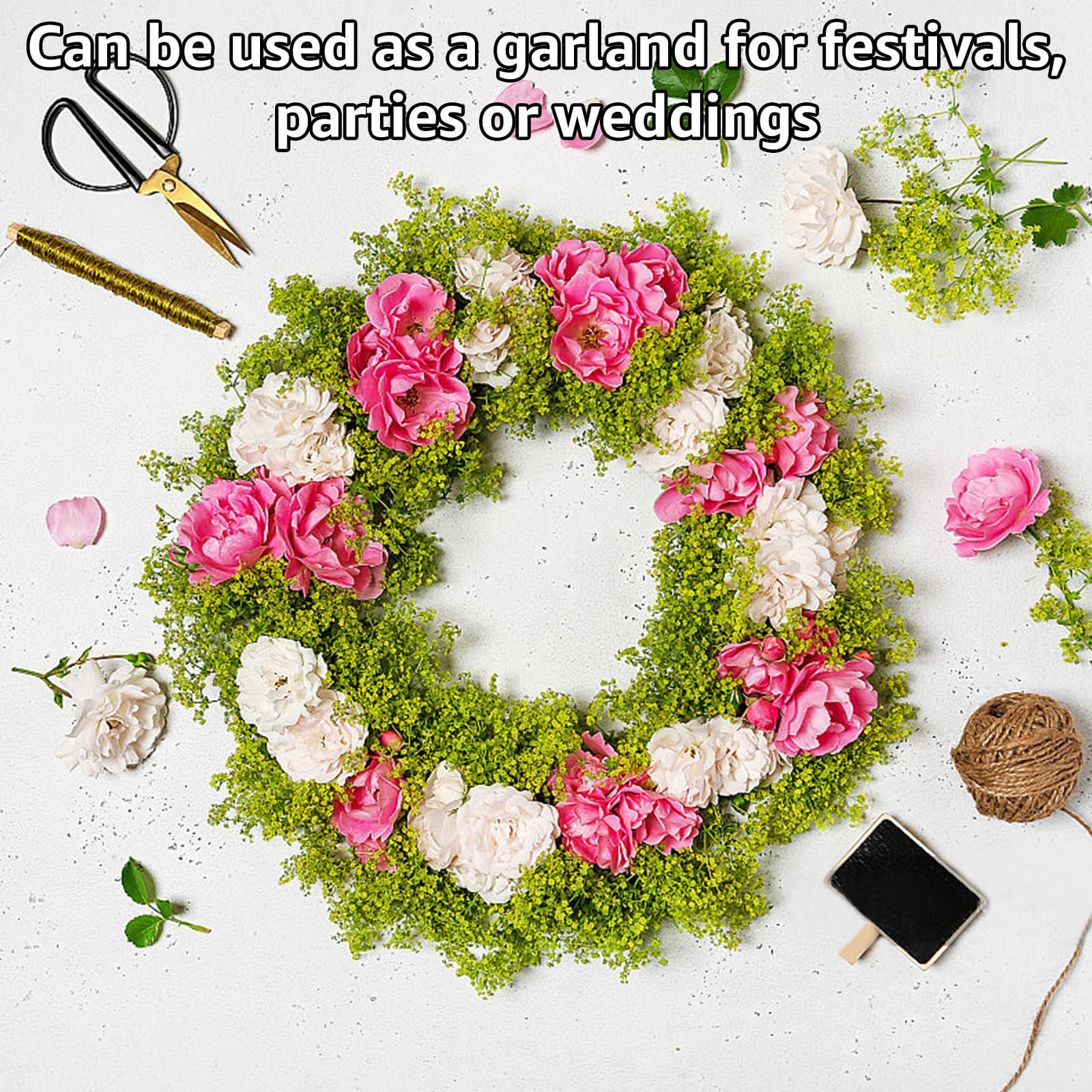 AKOLAFE 3 ghirlande di Schiuma da 30 cm, per Fiori freschi, in Schiuma di Fiori, Rotonde, per Il Fai da Te, per Matrimoni, Compleanni, Giardini, Appartamenti