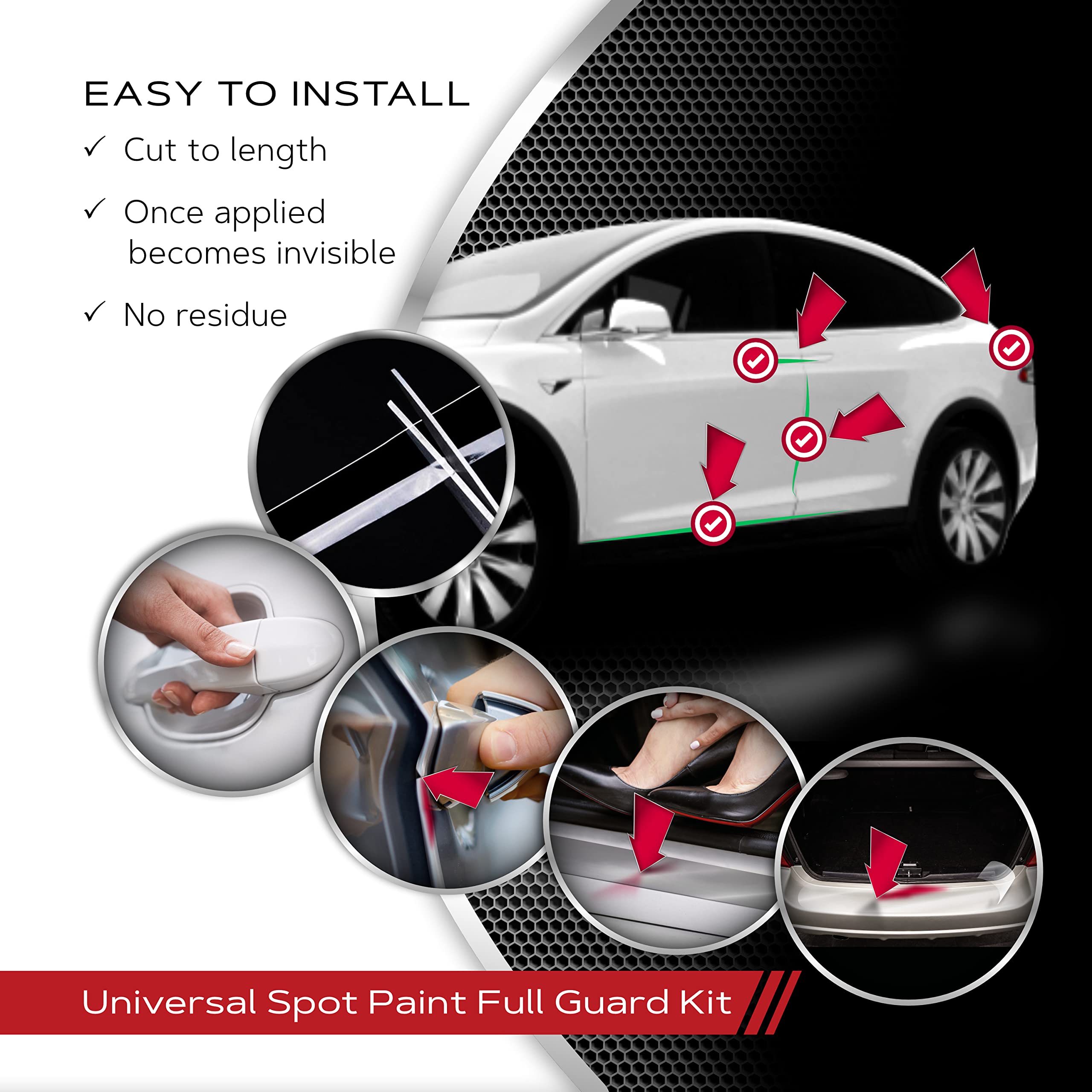 Protection Portiere Voiture, 5M Car Edge Trim Seal Pad De Protecteur De Bord De Porte De Voiture En Forme De U(Transparent