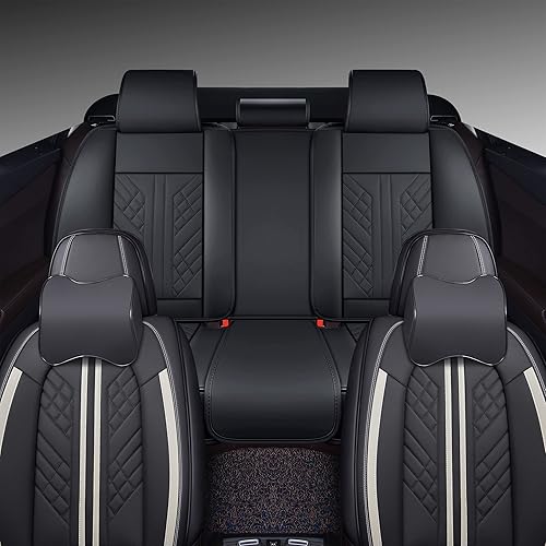 Miniatura 2 de GXT - Funda de piel sintética para asiento de automóvil de cobertura completa, de lujo, antideslizante, universal, se adapta a sedanes, VUD,