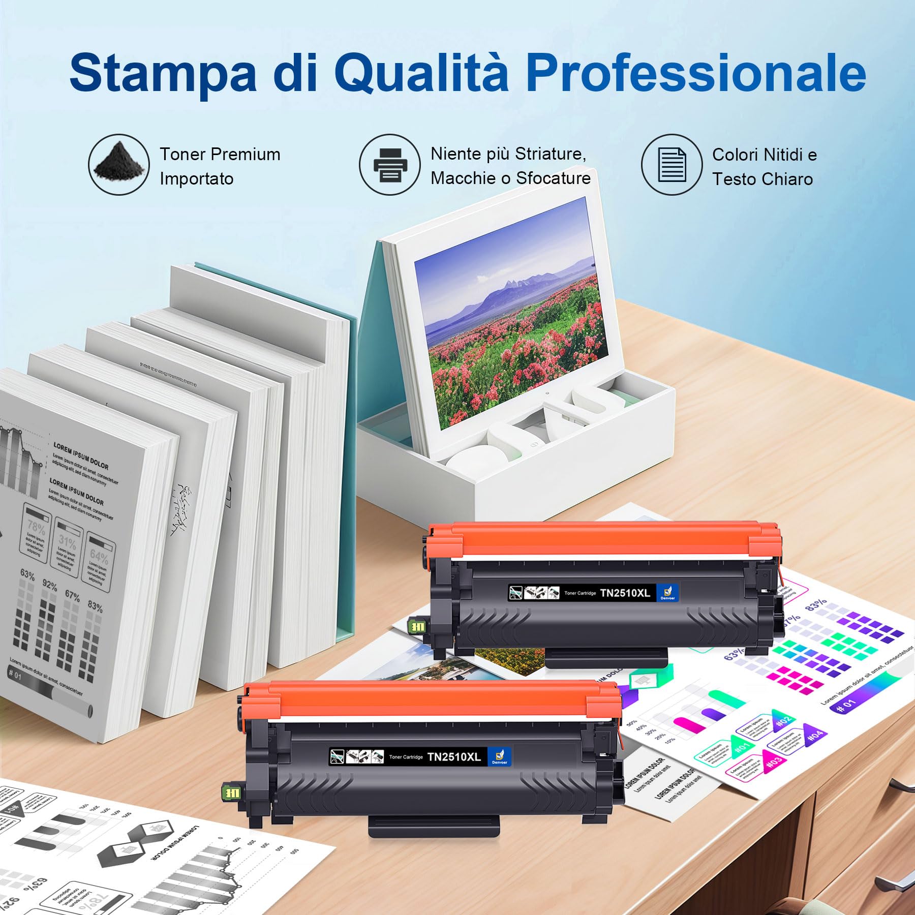 TN2510 TN2510XL TN 2510 TN-2510 XL 2510XL DCP-L2620DW DCP-L2627DWE Toner | Compatibili per Brother HL-L2400DWE MFC-L2800DW MFC-L2827DWXL DCP-L2665DW MFC-L2835DW HL-L2445DW DCP-L2620DW DCP-L2660DW