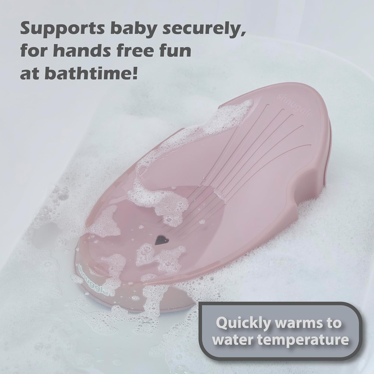 Shnuggle | Newborn Baby Bath Support | Ergonomic Soft-Touch Seat | Lightweight Non-Slip Base | Compact | Perfect for Babies up to 6 Months