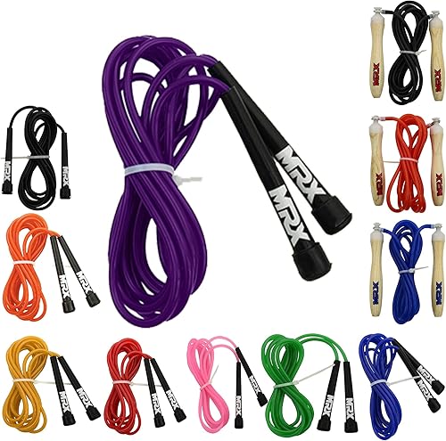 Miniatura 6 de MRX - Cuerda de saltar de PVC de 9 pulgadas para entrenamiento cardiovascular, versátil para niños y adultos, gran cuerda de saltar para ejercicio