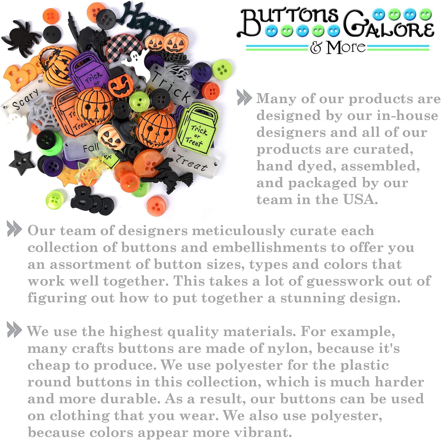 Buttons Galore and More Collection Round Novelty Buttons & Embellishments Based on Variety of Themes, Holidays and Seasons for DIY Crafts, Scrapbooking, Sewing, Cardmaking and Other Projects – 50 Pcs