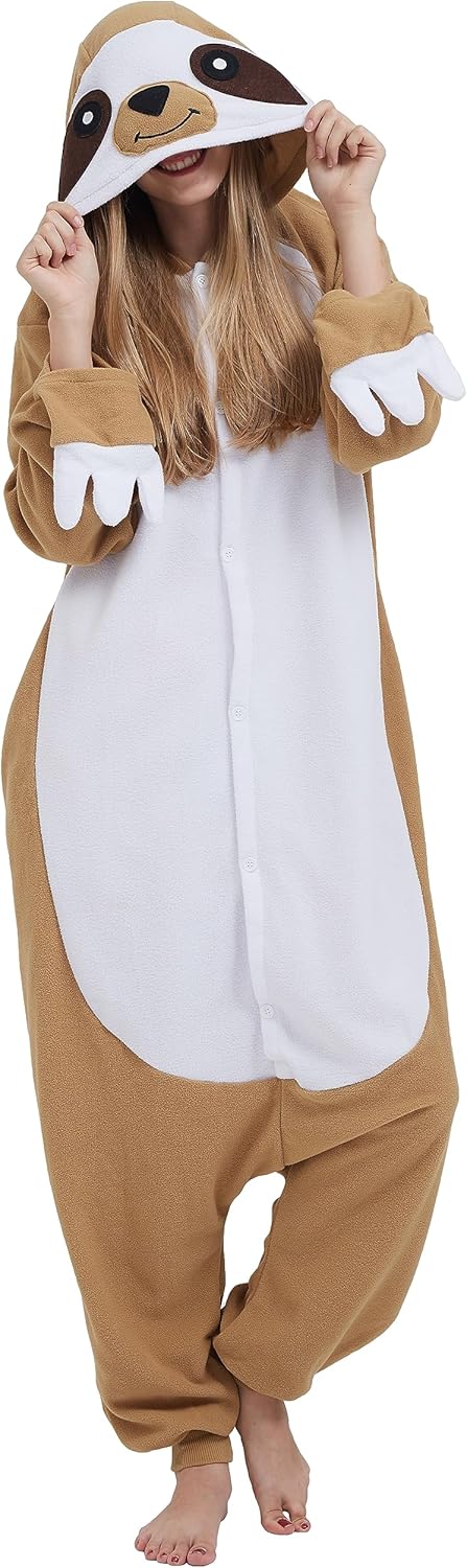 SAMGU Adult Onesie Animal Halloween Cosplay Costume One Piece Pajamas for Women and Men