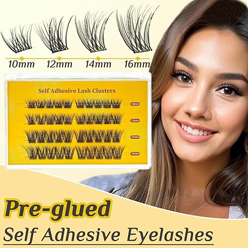 Miniatura 9 de Extensiones de pestañas rizadas en forma de D naturales y onduladas de 0.394 a 0.472 pulgadas, 110 unidades, pestañas postizas de 0.394 pulgadas,