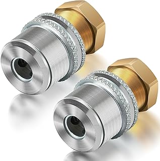 Air Chuck for Tires, Anti Leakage Lock on Air Chuck 1/4'' FNPT Locking Tire Inflator Chuck Quick Connector Lock Air Chuck Heavy Duty Brass Tire Chuck Closed Flow for Air Compressor (2 Pack)