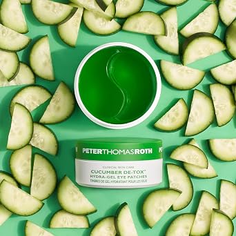 Peter Thomas Roth | Cucumber De-Tox Hydra-Gel Eye Patches | Cucumber Extract Eye Mask Patches for Puffiness and Dark Circles