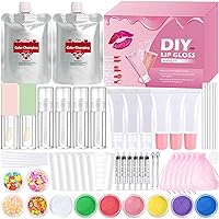 Vista 1 de Jcoos Kit de fabricación de brillo de labios de bricolaje de 64 piezas, juego de brillos de labios para hacer tu propio lápiz labial, divertidos Rosa