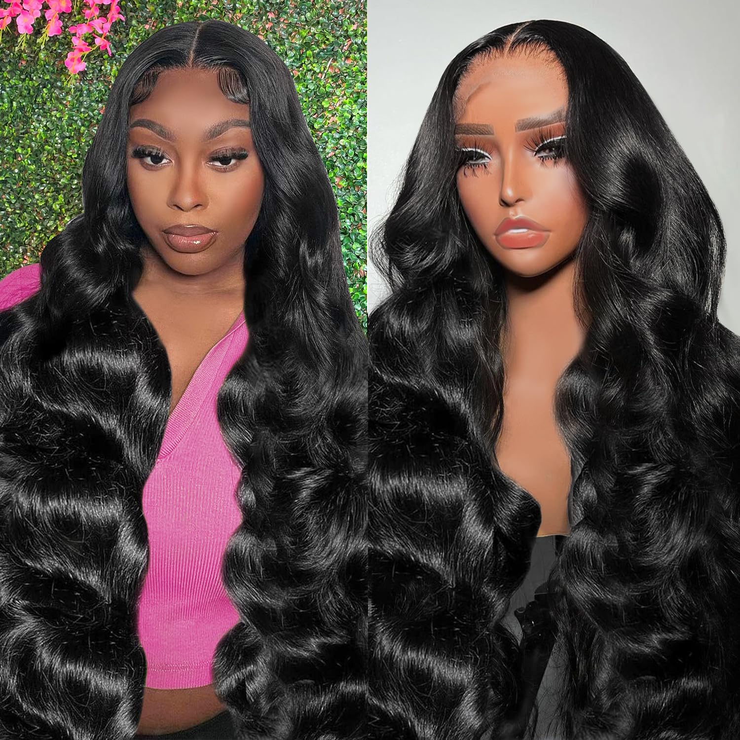 Body Wave Lace Front Wigs Human Hair Pre Plucked 13x4 HD Transparent Lace Front Wig 180% Density Glueless Frontal Wigs Brazilian Virgin Wig Human with